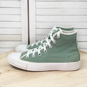Converse Chuck Taylor Customized High Top Sneakers Sage Green 5‎ Men 7 Women thumbnail 3
