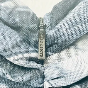 AllSaints Tia Long Sleeve Mesh Top in Inez Blue - US 4 thumbnail 5