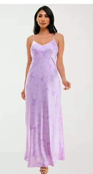 Premier Amour Floral Satin Sleeveless Slip Dress thumbnail 1