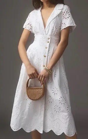MAEVE eyelet shirt dress nwt thumbnail 1