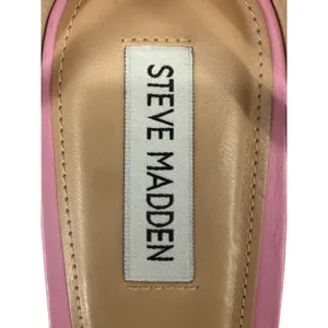 Steve Madden Tiaa Pink Leather Block Heel Square Toe Ankle Strap Sandals Sz‎ 10M thumbnail 3