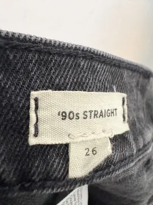 Madewell The 90s Straight Jeans Size 26 Camplin Black High Rise Utility‎ Grunge thumbnail 7