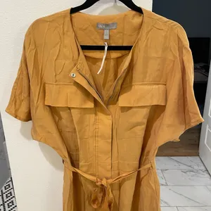 ASOS Mustard Yellow Utility Jumpsuit Wide Leg Belted Waist Size L NWT thumbnail 5