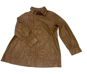 Marc New York Brown Faux Leather Jacket WITHOUT Belt- Size M thumbnail 1