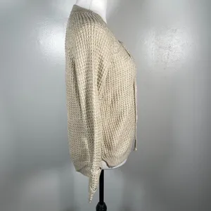 🎈🎈🎈3 for 12$🎈🎈🎈It's Our Time Lace Tie Waffle Knit Long Sleeve Pullover Sweater thumbnail 12