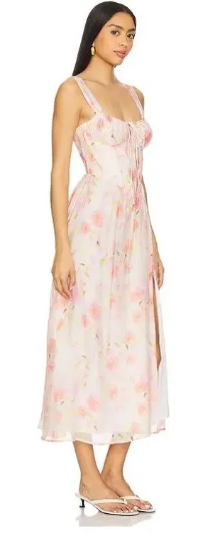 Bardot Pink Floral Maxi Dress thumbnail 1