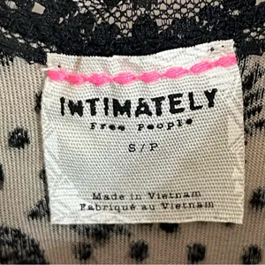Intimately Free People Black‎ Velvet Burnout Damask Mini Dress Lace Trim Small thumbnail 6