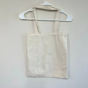 White Fox Canva Tote Bag Pink Logo thumbnail 3