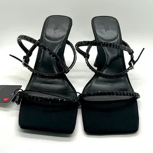 Zara Sexy Black Jeweled Ankle Strap High Heel Shoes **Sz 36/US Sz 6** 🔥🔥 thumbnail 1