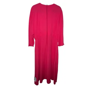 ASOS DESIGN Curve Batwing Twist Front Midi Skater Dress‎ In Raspberry Size 14 thumbnail 6