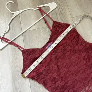 Edikted Lace Tank Top eira sheer crop womens Red (medium) y2k fairy festival thumbnail 4