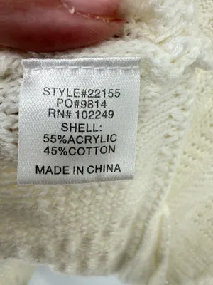 Skies Are Blue Women Ivory XS Crochet Open Cardigan Vest Sleeveless Boho Hippie thumbnail 5