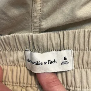 Abercrombie & Fitch High Rise Cargo Utility Cotton Shorts Tan Neutral Medium thumbnail 3