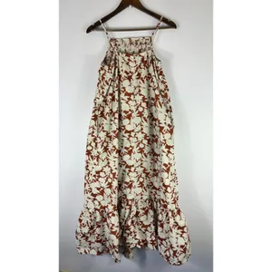 Universal Threads Smocked Maxi Dress Womens Small Brown Earthy Coastal Cowgirl‎ thumbnail 4
