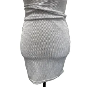 superdown White One Shoulder Glitter Mini Dress Bodycon Party‎ Club Size Medium thumbnail 3