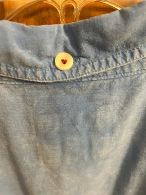 American Eagle Button Down Shirt with Cute Heart Details, Excellent Condition thumbnail 4