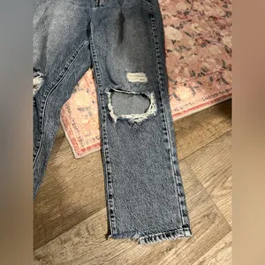 Pacsun high rise straight Distressed Blue Jeans‎ size 27 thumbnail 7