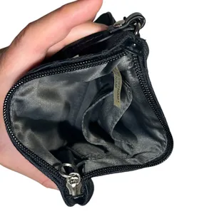 Coach Signature Jacquard Wristlet Black Canvas Patent Leather Trim Small Bag thumbnail 6