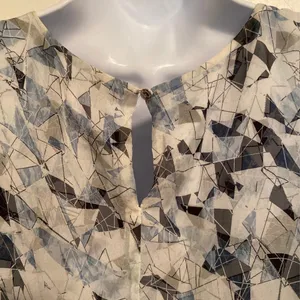 Vince Camuto Layered Mosaic Print Tunic Tank thumbnail 6