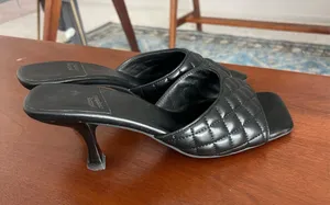 Jeffrey Campbell Mr. Big quilted slip on leather mule heels 10 thumbnail 5
