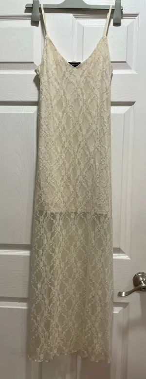 Lace beige cream dress thumbnail 1