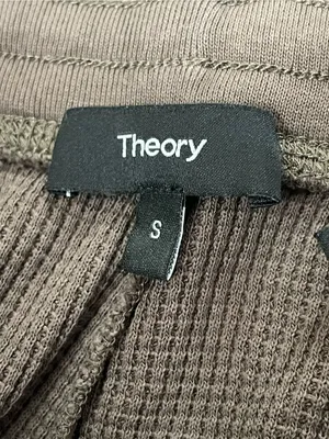 Everyday Casual Lounge Theory Waffle Easy Drawstring Pants - Dark Brown thumbnail 6