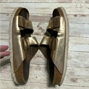 Birkenstock Arizona Soft Footbed Sandal Metallic Size 41 10 Copper Slip-on Boho thumbnail 9