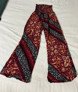 Olivaceous Pants Flowy High-Waisted thumbnail 1
