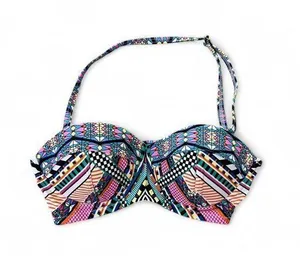 Jessica Simpson Colorful Geometric Bikini Top thumbnail 1