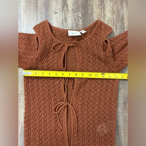 Milk It Dolls Kill Tantra Woven Front Tie Cold Shoulder Top Size 8 Cottagecore thumbnail 6