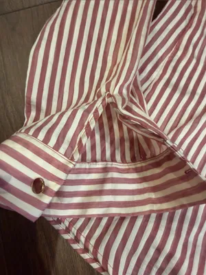 Zara Striped Pink & Cream Button-Up Women's Shirt Size XL NWT - C30-138 thumbnail 5