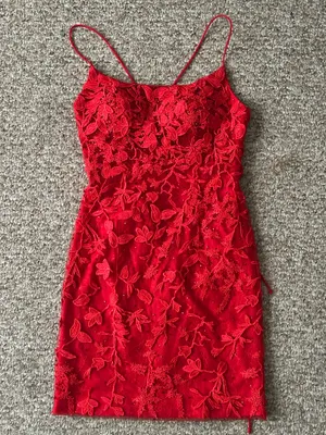 Boutique Amelia Couture Red Homecoming Dress thumbnail 2