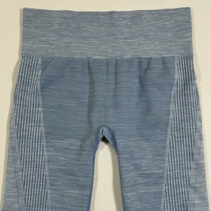Ryka Womens Blue Space Dye Seamless High Rise Athletic Bike Shorts Large thumbnail 6