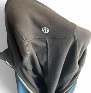 Lululemon Define Jacket in navy blue with pink side panels and black sleeves #athletic #define thumbnail 4
