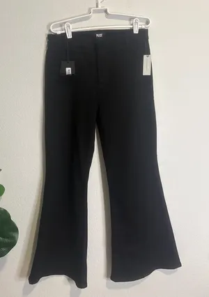 NWT Anthropologie purchase PAIGE Black Marlow skimmer Flare Jeans for Women thumbnail 1