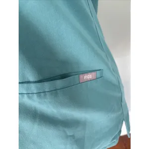 Figs Women's Casma 3 Pocket Scrub Top Short‎ Sleeve V-Neck Caribbean Blue XS thumbnail 2