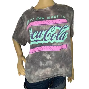 Coca-Cola Cropped Tie Dye Graphic Short Sleeve T-Shirt thumbnail 1
