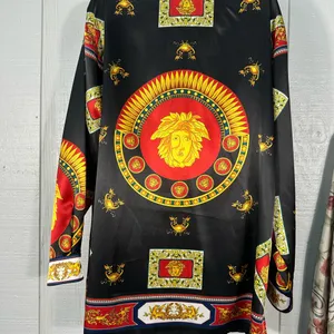 Vintage Fred David Women’s Satin Button Down Long Sleeve Blouse Size 14 … thumbnail 4