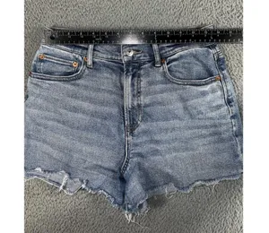 American Eagle Denim Shorts Women 8 Highest Rise 90s Boyfriend Raw Hem Festival thumbnail 3