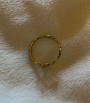 “Love” lettered gold ring thumbnail 1