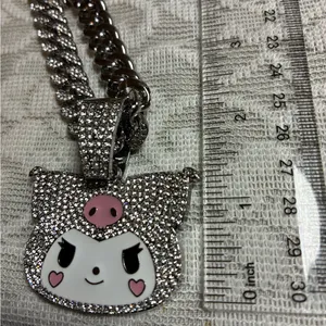 Iced Out Cartoon Character Pendant and Chain thumbnail 4