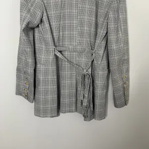 Free People Olivia Plaid Blazer Natural Plaid Combo Womens Small thumbnail 5
