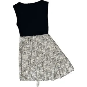 SheIn Black & White High-Low Textured Skirt thumbnail 2