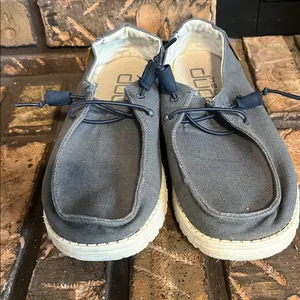 Hey Dude Women’s Wendy Chambray Navy & White Shoes‎ Size 8 thumbnail 3