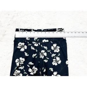 Sam Edelman‎ Navy Blue White Floral Crop Leggings Size Medium thumbnail 5