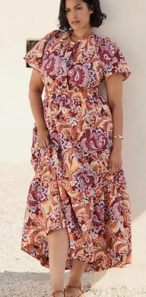 Anthropologie Somerset Maxi Dress in Floral Paisley Print thumbnail 1