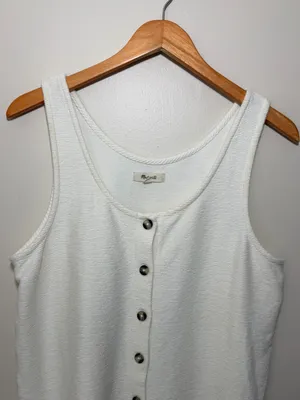 Madewell Ottoman Jacquard Button Front Tank thumbnail 3