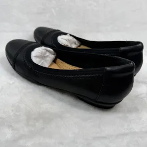 Clarks‎ Sara Bay Black Leather Ballet Flats Ultimate Comfort Round Toe Shoes 8M thumbnail 5