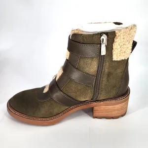 Vince Camuto Klerica Olive Green Suede Shearling Boots Women’s 7M NIB thumbnail 9