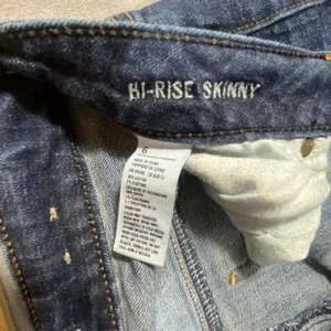American Eagle Women Jeans Sz 6 Regular High‎ Rise Stretch Skinny Blue Jeggings thumbnail 4